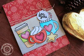 Sunny Studio Stamps: Mug Hugs Coffee & Hot Chocolate Card by Eloise Blue. 