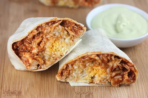 How can we made recipe for shredded chicken burritos?