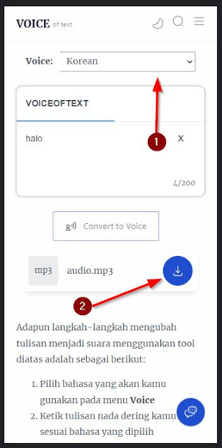 buat suara google jawa di situs voiceoftext