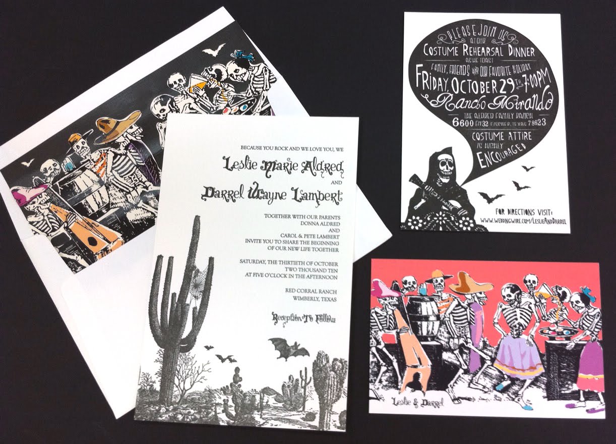 Custom Halloween Wedding Invitations