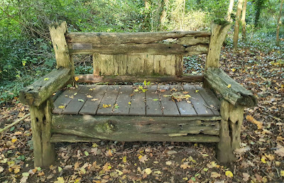 Old wooden bench found in Clapham Woods