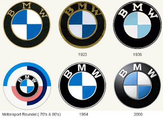 car logo bmw old new