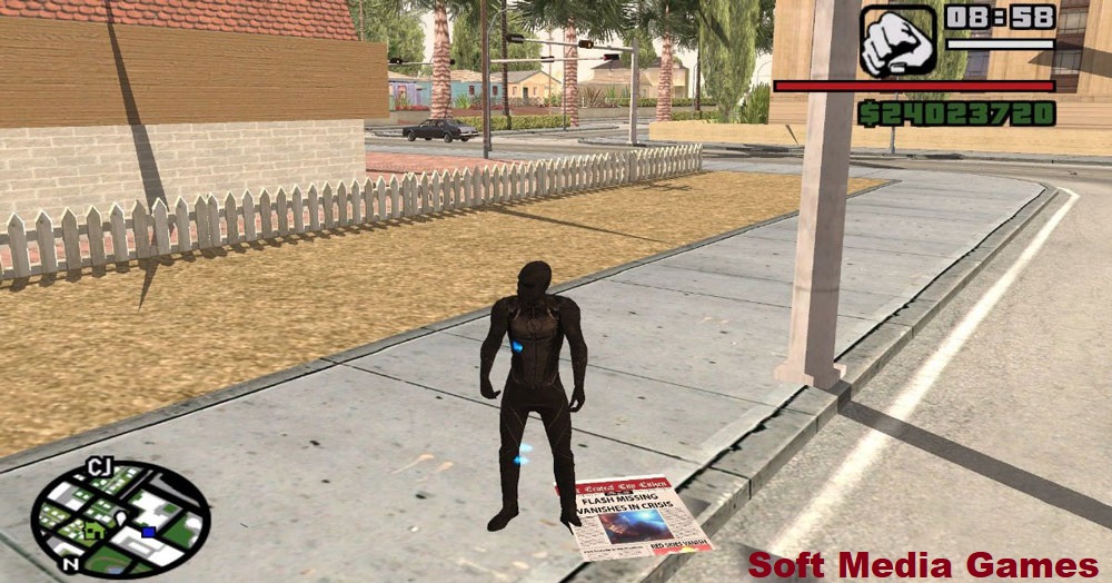 GTA SAN ANDREAS ZOOM MOD BLACK FLASH DOWNLOAD PC game