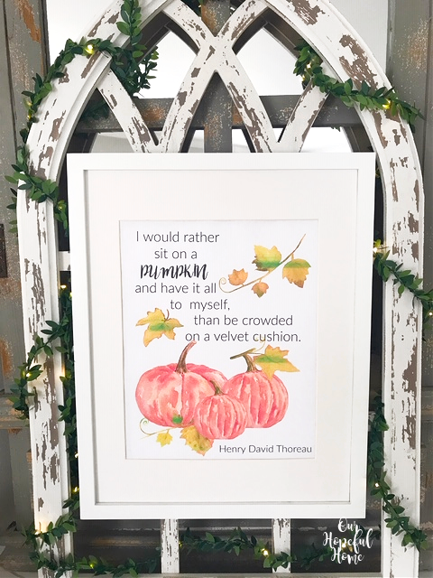 white frame cathedral arch pumpkin printable