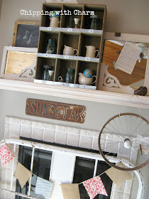 Chipping with Charm:  Spring Mantel...www.chippingwithcharm.blogspot.com