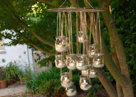 DIY Outdoor Chandelier Spotted over on DIY Weddings this DIY project is 