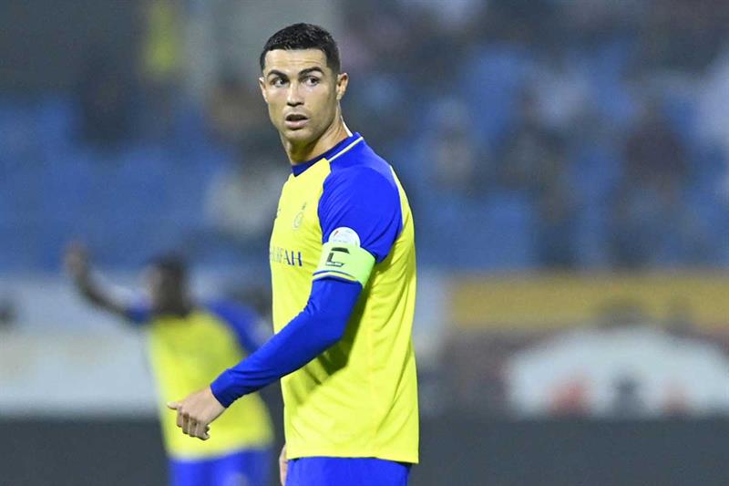 Al-Nassr s Portuguese forward Cristiano Ronaldo looks on during the Saudi Pro League