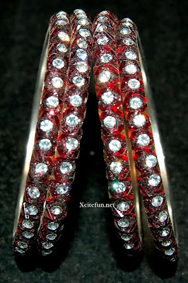 Beautiful Crystal Glass Stone Bangle Set Collection For Eid