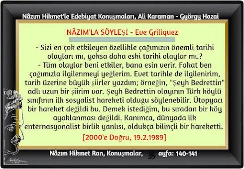 #NâzımHikmetRan #Konuşmalar