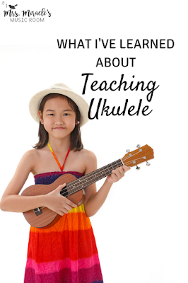 What I've learned about teaching ukulele: includes tips about ukulele brands, storage, teaching tips, and more for your music lessons!
