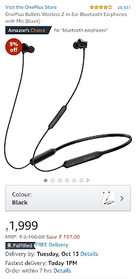 OnePlus bluetooth earphones