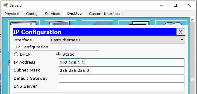 pengaturan ip address pada dhcp server