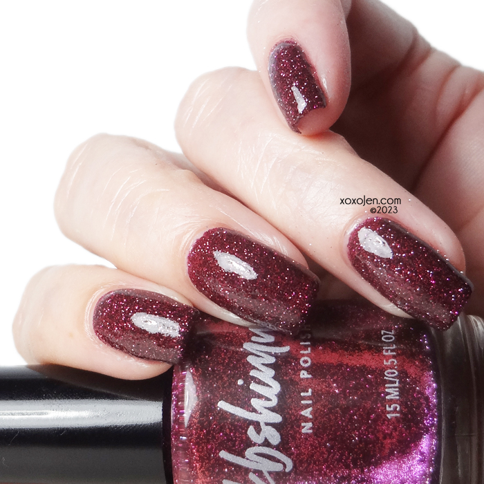 xoxoJen's swatch of KBShimmer Let The Beet Drop