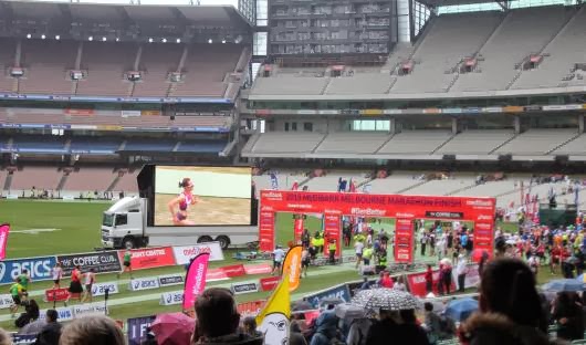 The finish line at the MCG