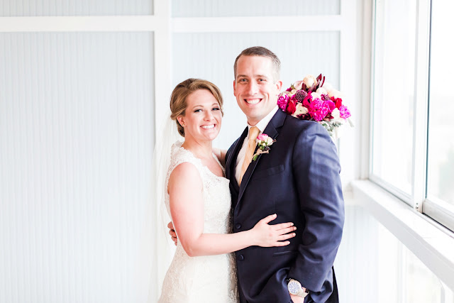 A nautical winter wedding with a spectacular sunset at the Chesapeake Bay Beach Club by Heather Ryan Photography