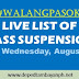 #WALANGPASOK: List of class suspensions for Wednesday, August 7
