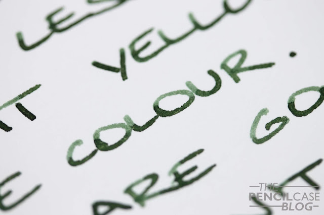 Ink review: Sailor Kobe #15 Maiko Green fountain pen ink.