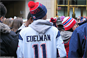 Camiseta de Edelman durante el Desfile de los Patriots por la Celebración de la Super Bowl LIII