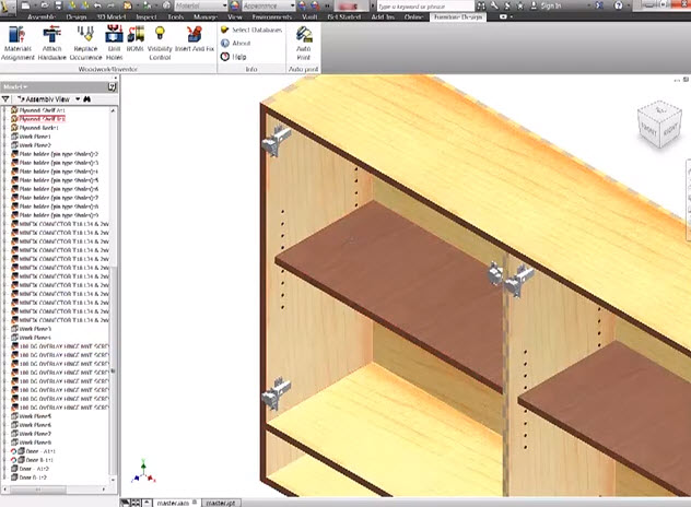 Video tutorial drawings furniture wood cabinet with 3D ...