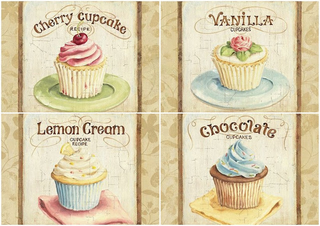 Retro Cupcake Posters.