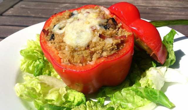 Pimientos rellenos de cous-cous integral