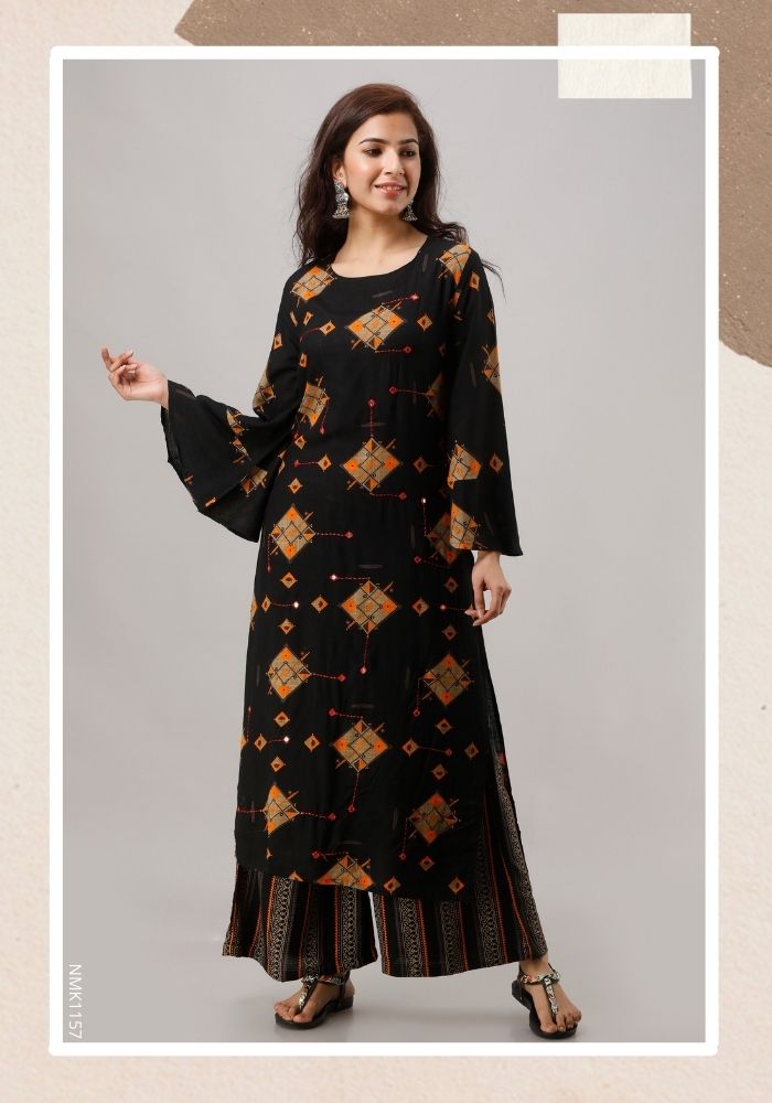 Bell sleeves kurti