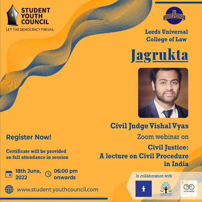 Webinar on Civil Justice: A lecture on Civil Procedure in India.