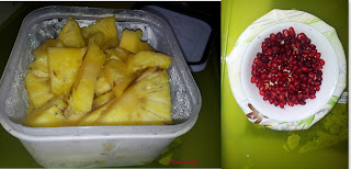 Pineapple and pomegranate's juice