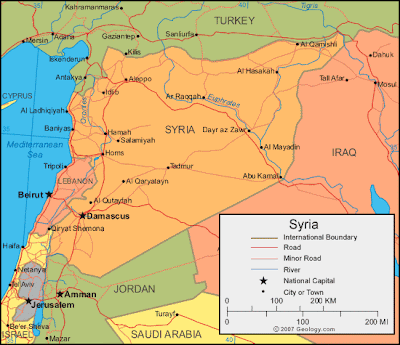 Basic map of Syria