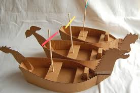 Recycle craft; kids toys made from cardboard