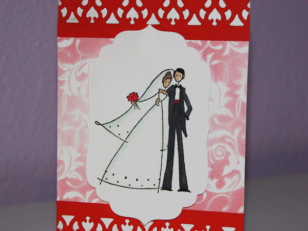 Wedding Card with Copic Markers and Airbrushing