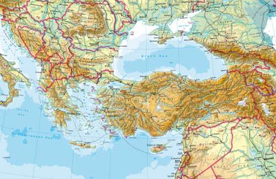 Southern Europe Physical Maps