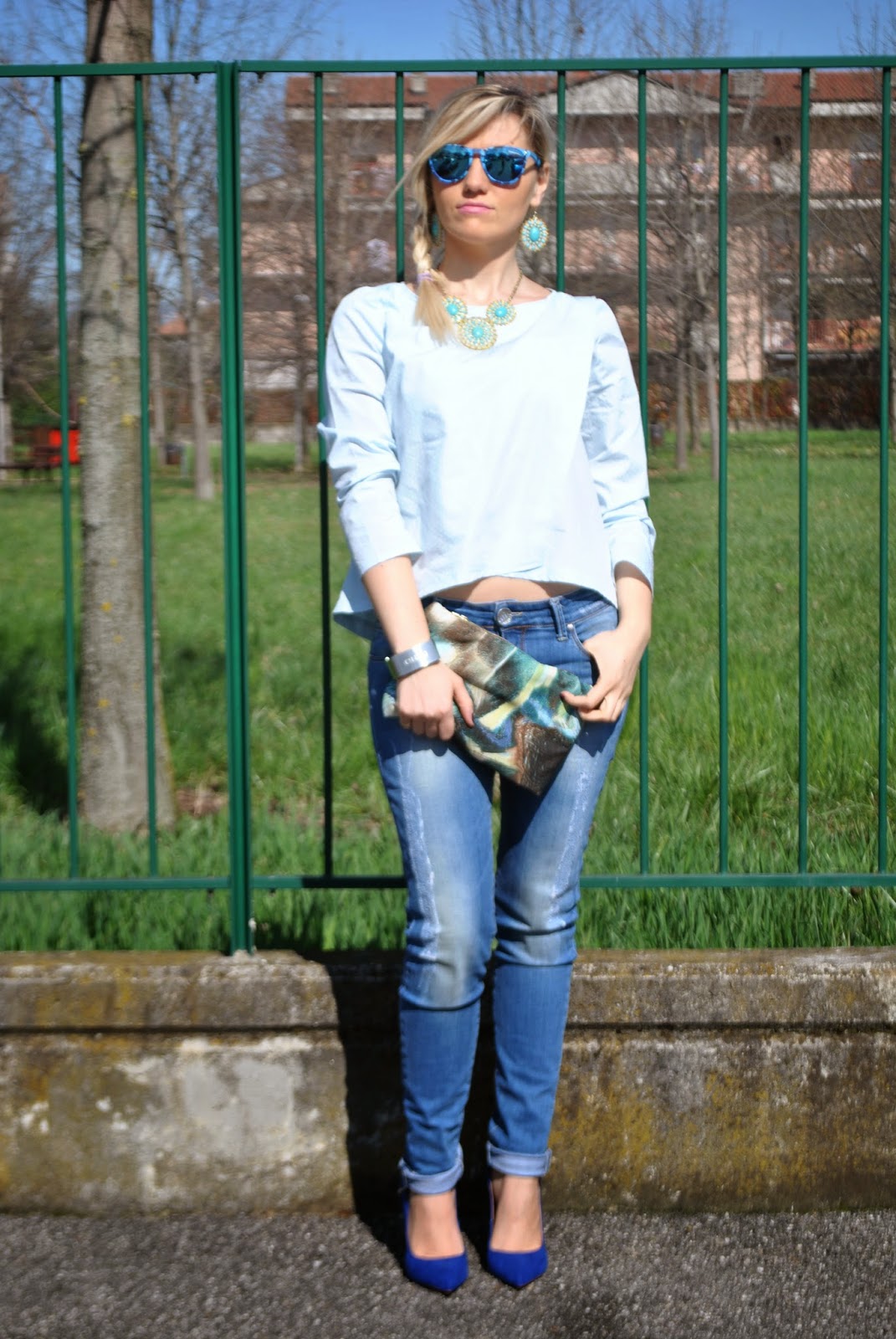 outfit azzurro outfit blu outfit jeans e camicia outfit jeans e tacchi mariafelicia magno colorblock by felym mariafelicia magno fashion blogger come abbinare il blu scarpe blu outfit scarpe blu scarpe blu zara camicia azzurra outfit primaverili casual outfit primaverili donna outfit marzo 2015 spring outfit how to wear jeans and heels how to wear jeans and shirt blue outfit spring outfit fashion bloggers italy girls blonde hair blue sunglasses