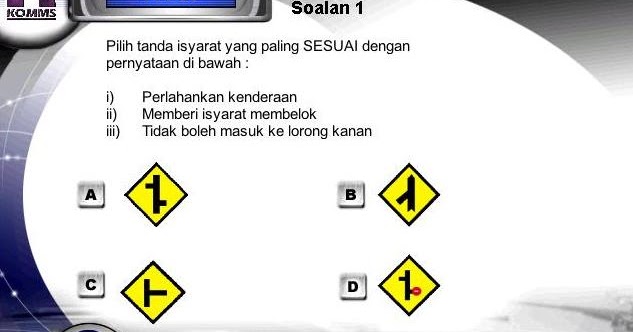 Ujian JPJ (KPP TEST) Undang-undang Teory Berkomputer JPJ 