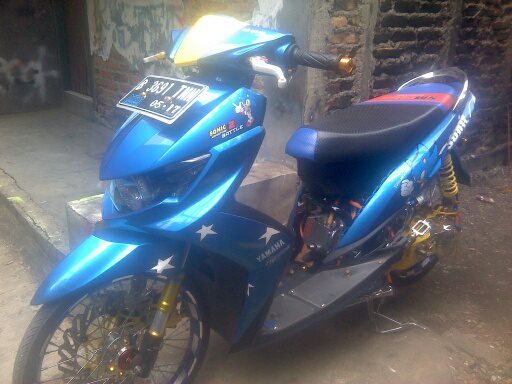  Modifikasi Mio Soul Gt Biru Putih Modifikasi Motor 