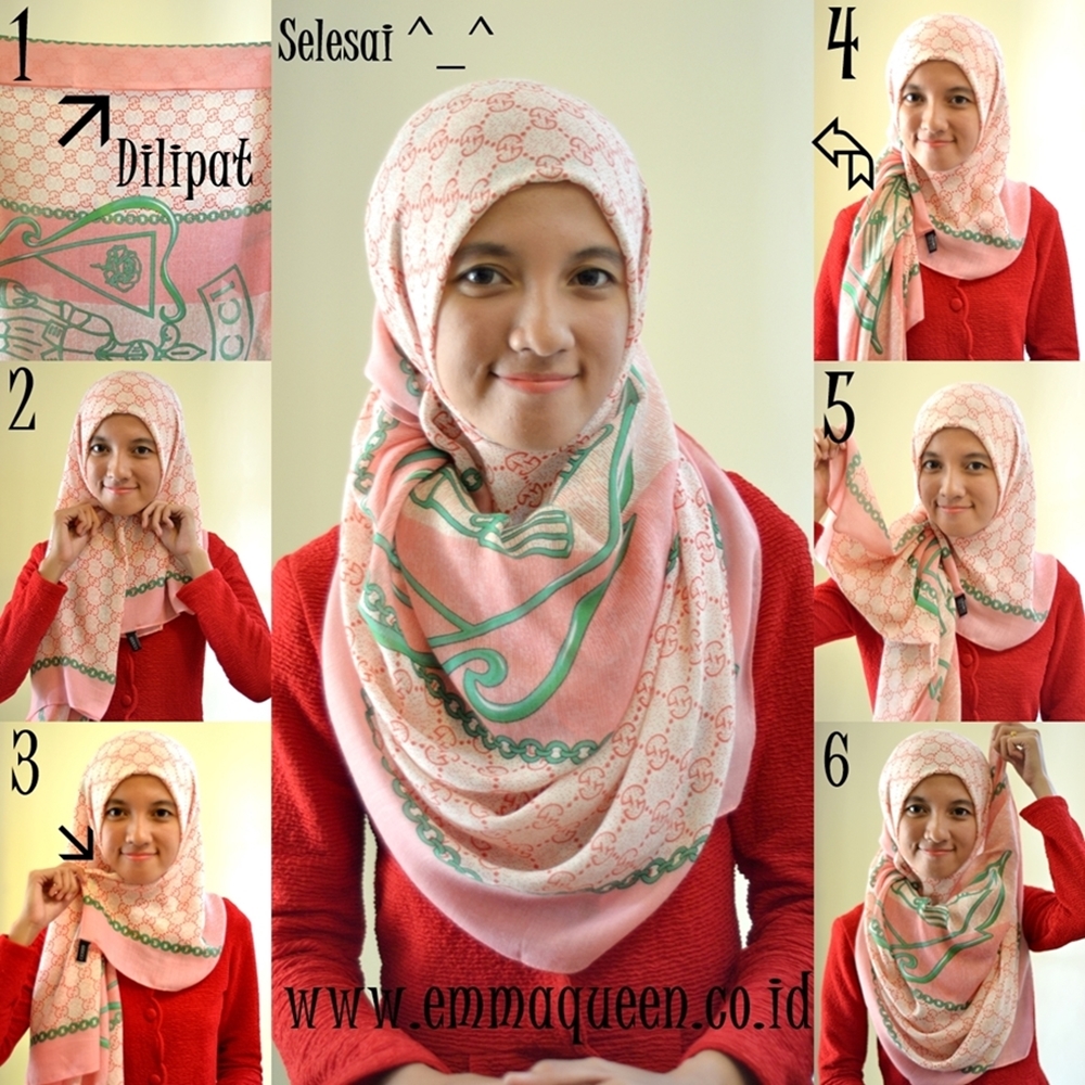 26 Koleksi Tutorial Hijab Segi Empat Jumbo Paling Baru Tutorial