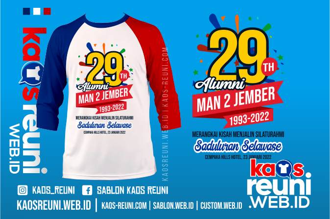 Desain Sablon Kaos Reuni Alumni MAN 2 JEMBER 1993 - Kaos Reuni Alumni SD SMP SMA Universitas