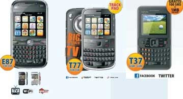 TiPhone E87, T77 and T37