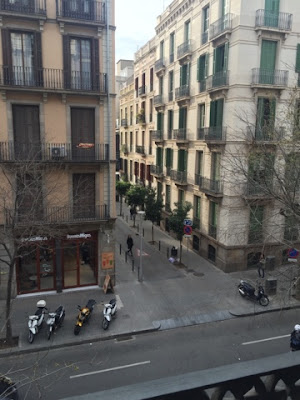 Balcony view of Barcelona