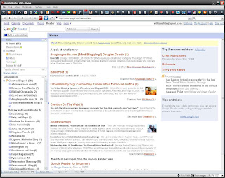 Click to see a sample Google Reader page