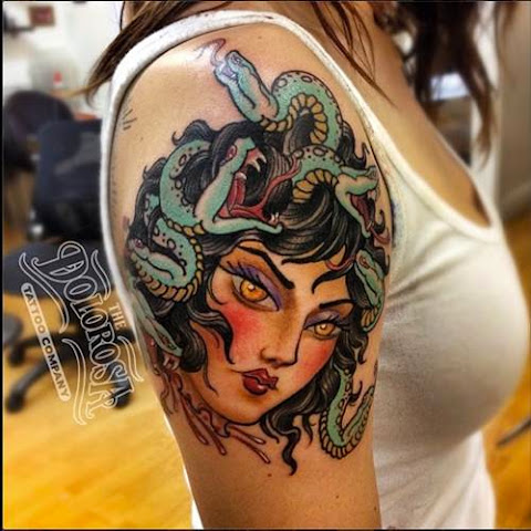 10 Beautifully Twisted Snake Lady Tattoos