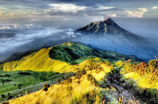 The beauty of Mount Merbabu in Tours Tajuk Salatiga Central Java