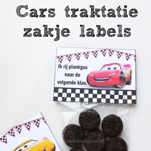 Cars 3 traktatie, traktatie cars zelf maken, makkelijke Cars traktatie, cars printable, gratis printable cars, traktatie met oreo