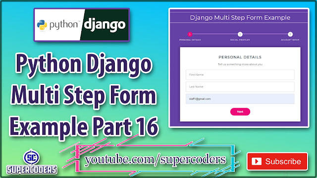 Python Django Multi Step Form Example Part 16