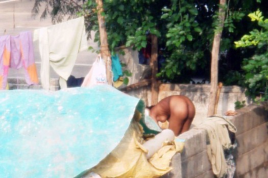 Worker lady taking Nude bath voyeur pics