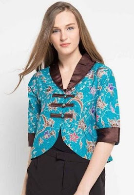 10 Model Baju Batik Kombinasi Bolero  Terbaru 2019