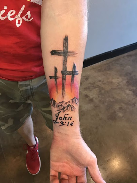 Three Crosses Tattoo Ideas for Men