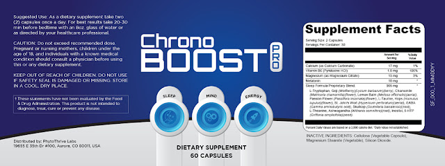 Chronoboost Pro supplement facts