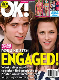 Robert Pattinson e Kristen Stewart noivos