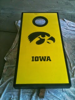 University of Iowa Bean Bag Board
